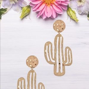 Cactus Gold Earrings